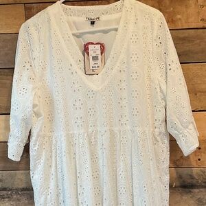 Fairhope L Dress midi 3/4‎ sleeve cottagecore boho hippie festival prairie rodeo